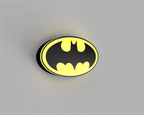 Batman Logo Lightbox - Led Lamp by Valda3D | Download free STL model ...