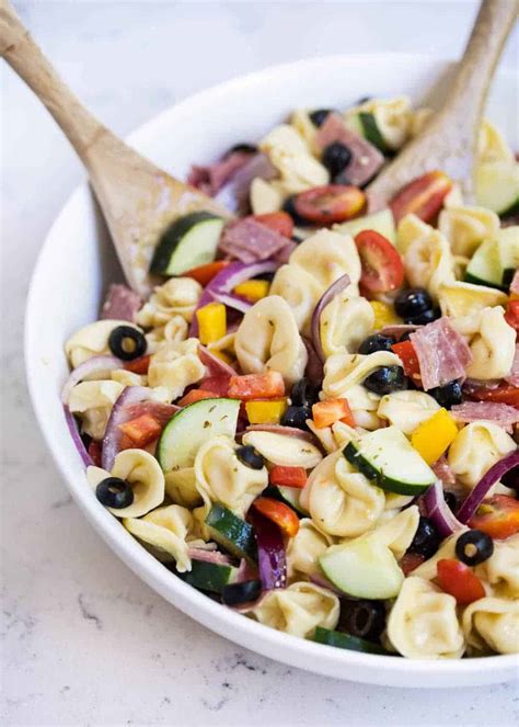 Easy tortellini Italian pasta salad - I Heart Nap Time