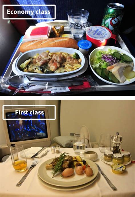 Airline Food: Economy Vs. First Class | Airline food, Airplane food, Food