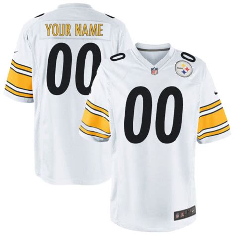 Pittsburgh Steelers White Customized Game Jersey - jerseys2021