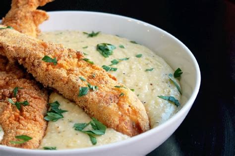 Southern Fried Fish and Grits | FaveSouthernRecipes.com