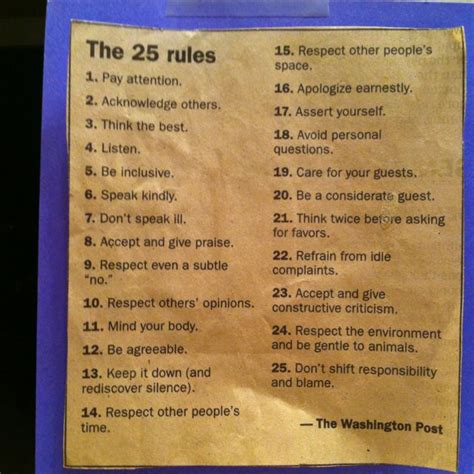 25 rules to know ~ The Washington Post | True words, Wonderful words ...