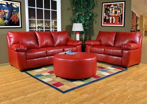20 Photos Red Leather Couches and Loveseats