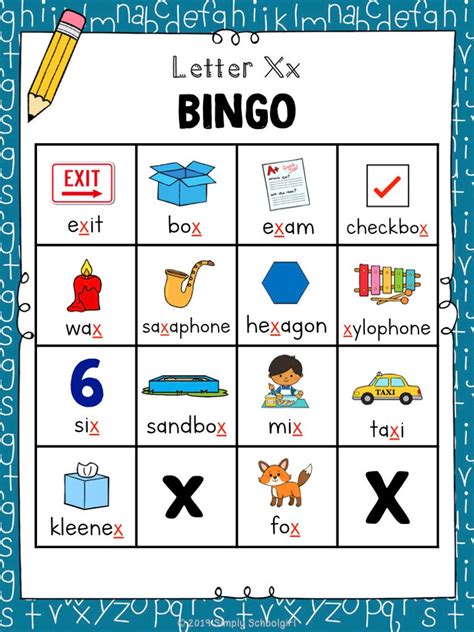 Letter X Bingo Game - Etsy