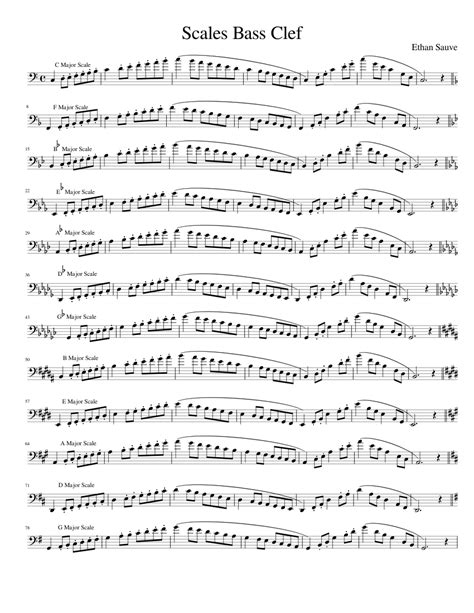 [最も共有された！ √] e major scale bass cleff 180915-E major scale bass clef key signature