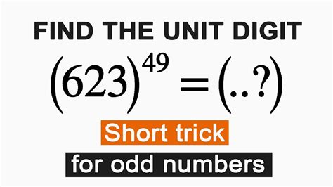 How to find the unit digit easily *Quicker method* PART-1 (odd numbers ...