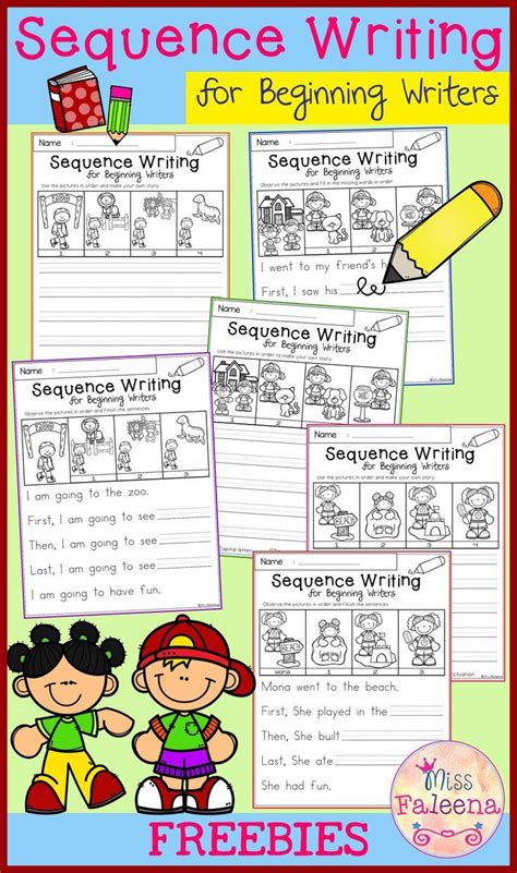 Free Sequence Writing for Beginning Writers | First grade writing ...