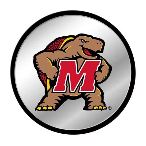 The Fan-Brand 17 in. Maryland Terrapins Mascot Modern Disc Mirrored Decorative Sign NCMRYT-235 ...