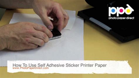 How To Use Self Adhesive Sticker Printer Paper - YouTube