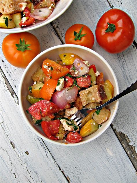 sweetsugarbean: Grilled Italian Bread Salad with Basil and Feta