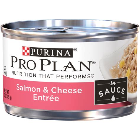 (24 Pack) Purina Pro Plan Wet Cat Food, Salmon & Cheese Entree in Sauce ...