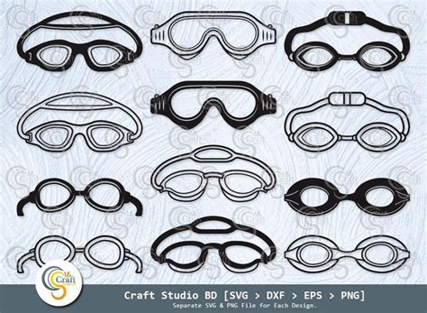 Swimming Goggles Silhouette, Swimming Goggles SVG, Swim Goggles Svg ...