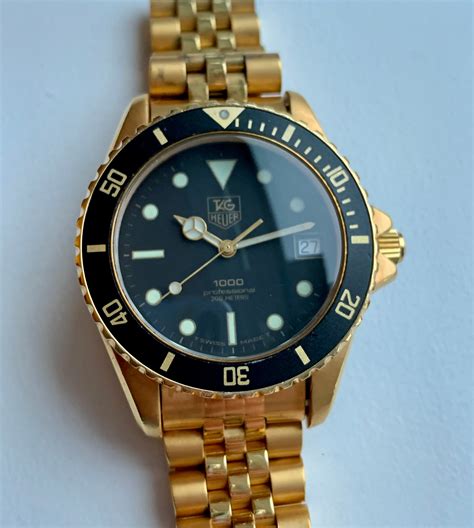 FS: Tag Heuer Professional 1000 Gold Auto Wolf of Wall Street ...