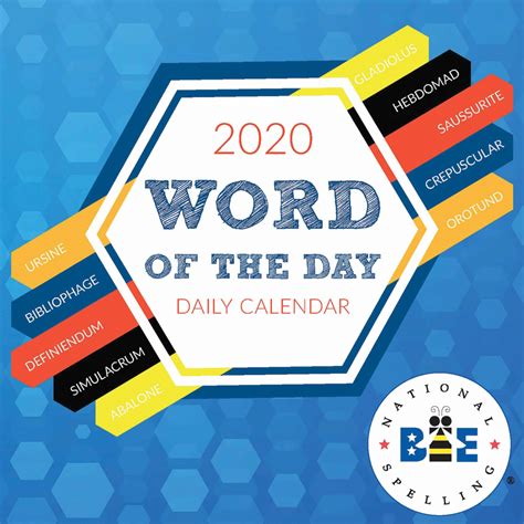 Word Of The Day Calendar 2020 – Calendar Template 2022