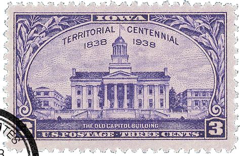 838 - 1938 3c Iowa Territory Centennial - Mystic Stamp Company