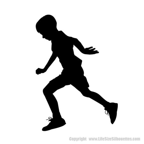 Life-size BOY RUNNING SILHOUETTE DECAL (Children's Decor)