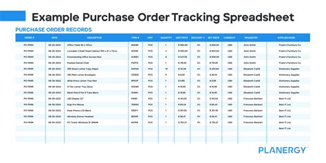 Track Purchase Orders Efficiently | Planergy Software