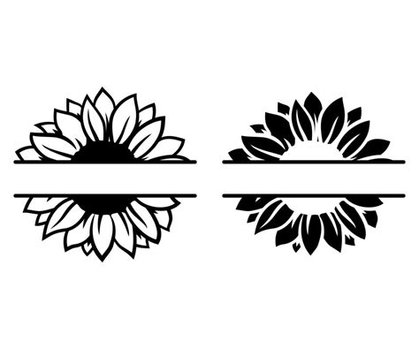 Sunflower Monogram Vector Art, Icons, and Graphics for Free Download