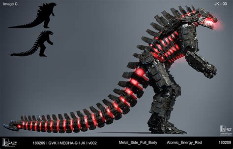 Art From Film - Mechagodzilla with red atomic energy....