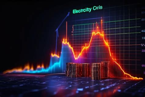 Premium AI Image | Energy crisis rising graph data chart representing electricity crisis economy ...