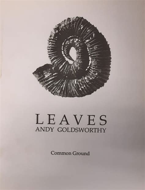 Andy Goldsworthy: Leaves (1989) — Pallant Bookshop