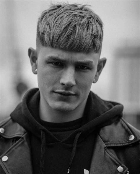 top heavy and blunt fringe with texture, skin faded on the sides and back haircut | Fringe ...