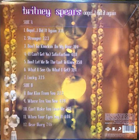 Britney Spears – Oops.I Did It Again LP - Купить виниловую пластинку