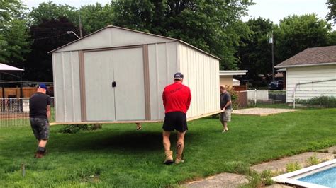 How to move a shed in 1 minute - YouTube