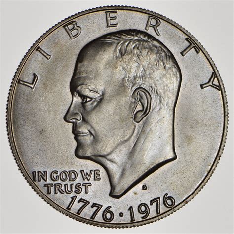 Silver - SPECIALLY MINTED - S Mint Mark - 1976-S - 40% Eisenhower Silver Dollar - RARE ...