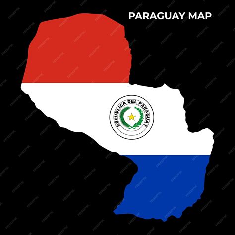 Premium Vector | Paraguay national flag map design illustration of paraguay country flag inside ...