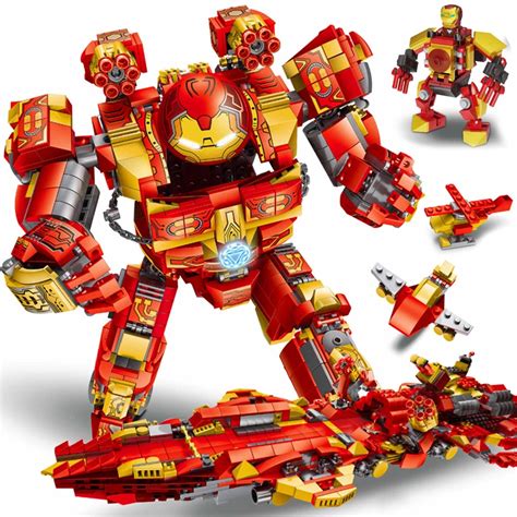 Compatible legoing Marvel Avengers Hulkbuster iron man sets blocks ...