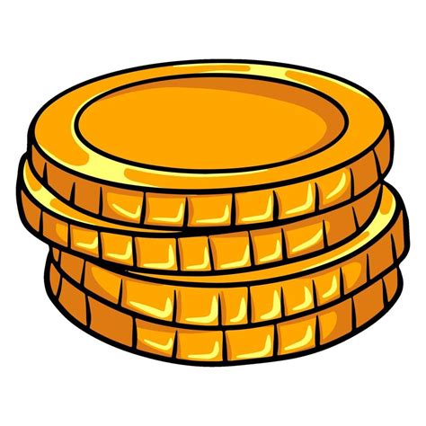 Coins illustration. A handful of gold coins. Cartoon style. 2297889 ...