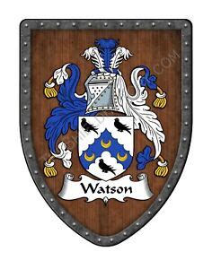 Watson Family Crest Custom Coat of Arms, Hanging Wall Shield SH503PDGHG ...