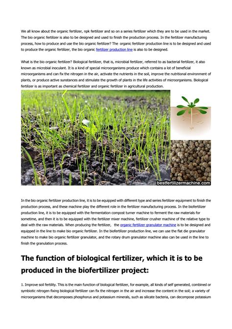 What is the bio organic fertilizer? by hqfertilizermachine - Issuu