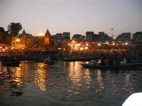 Varanasi, night view from the Ganges. | Varanasi, Instagram graphic, Ganges