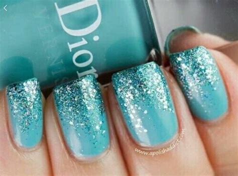 Teal Glitter Nails Pictures, Photos, and Images for Facebook, Tumblr, Pinterest, and Twitter