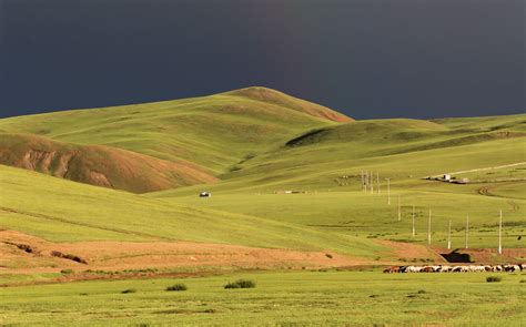 Green steppe in Mongolia | Copyright-free photo (by M. Vorel) | LibreShot