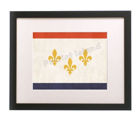 New Orleans City Flag Art Print Louisiana by PatriotIslandDesigns, $14.00 | Flag art, City flags ...