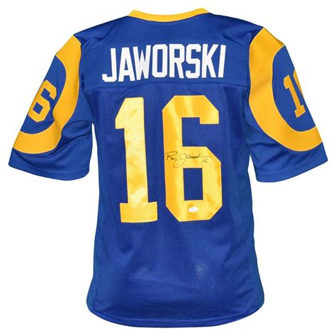 Ron Jaworski Signed Los Angeles Blue Football Jersey (JSA) — RSA