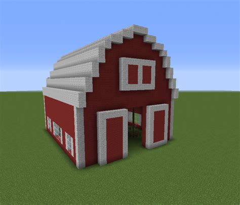 Red Barn 2 - Blueprints for MineCraft Houses, Castles, Towers, and more | GrabCraft