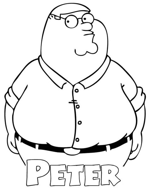 Peter griffin from family guy coloring page – Artofit