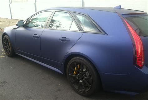 cadillac matte blue wrap-01 – Custom Vehicle Wraps