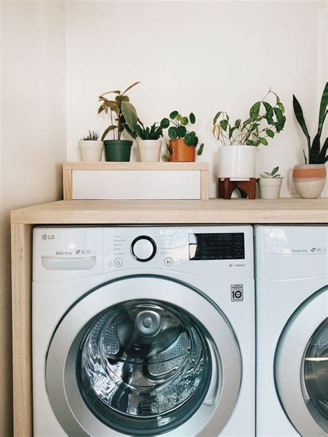 DIY Waterfall Butcher Block Washer & Dryer Counter — We The Dreamers in 2021 | Washer and dryer ...