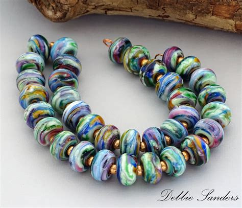 Colorful Lampwork Beads For Statement Necklace Tie Dye Jewelry Beads ...