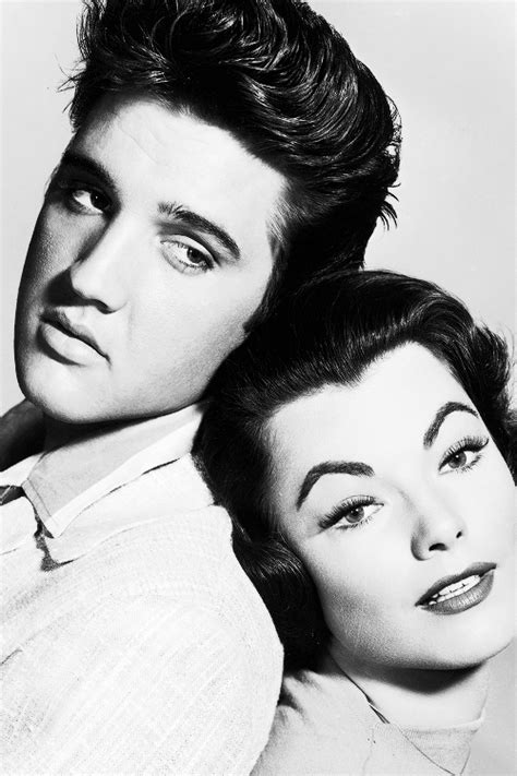 ELVIS PRESLEY - Elvis and Judy Tyler in a promotional photograph...