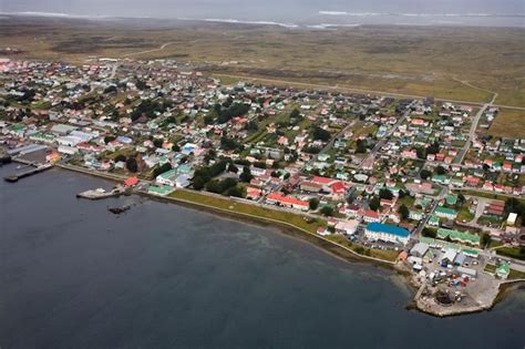 Premium Photo | Aerial view of stanley in the falkland islands