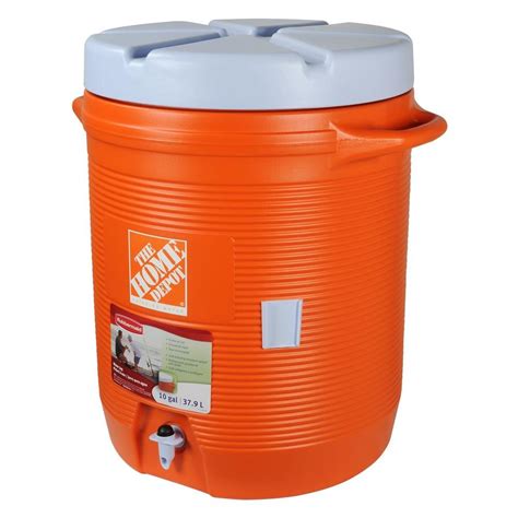 Rubbermaid 10 Gal Orange Water Cooler-FG1610HDORAN - The Home Depot