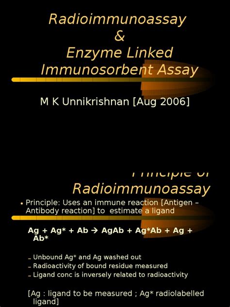 radioimmunoassay | Elisa | Immunology