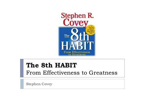 The 8th Habit - Stephen Covey