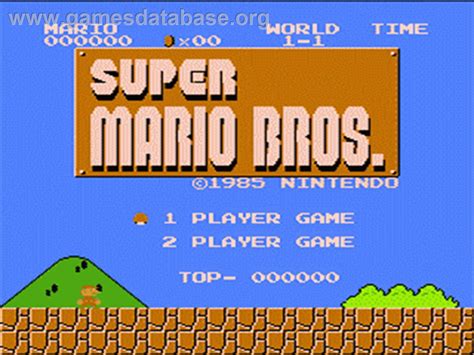 Super Mario Bros. - Nintendo NES - Artwork - Title Screen